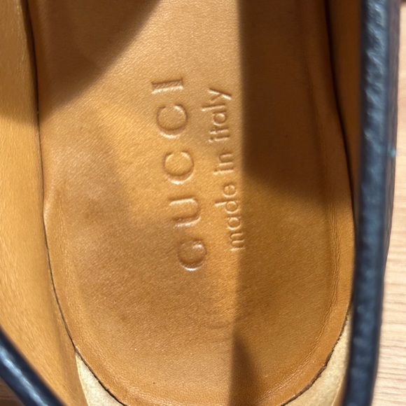 Gucci Horsebit Loafers Navy Pebbled Leather Men’s Size 8.5 /US 9 Made in Italy main image 9